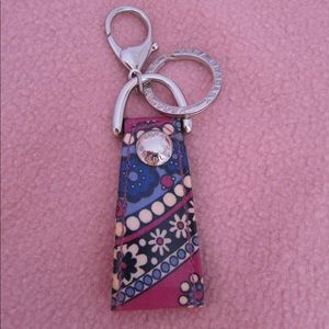 VERA BRADLEY Boysenberry Loop Keychain Key Ring